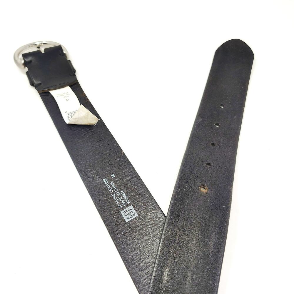 Gap Belt Womens Medium Black Leather Solid - Picture 6 of 8